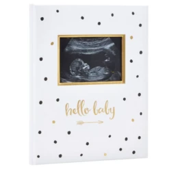 Pearhead HELLO BABY BOOK - BLACK AND GOLD