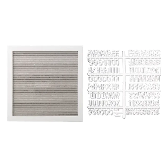 LETTER BOARD SET, FELT 10X10 - GRAY Pearhead LETTER BOARD SET, FELT 10X10 - GRAY -Deals Baby Products Store pearhead letter board set felt 10x10 gray 1