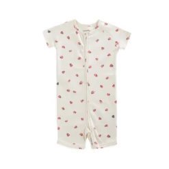 SHORT SLEEVE SLEEPER IN LUCKY LADYBUG
