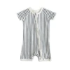 SHORT SLEEVE SLEEPER IN STRIPES AWAY -Deals Baby Products Store pehr short sleeve sleeper in stripes away