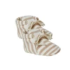 BABY BOOTIES | LATTE STRIPE -Deals Baby Products Store quincy mae baby booties latte stripe