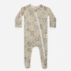BAMBOO ZIP FOOTIE IN WILD FLOWERS