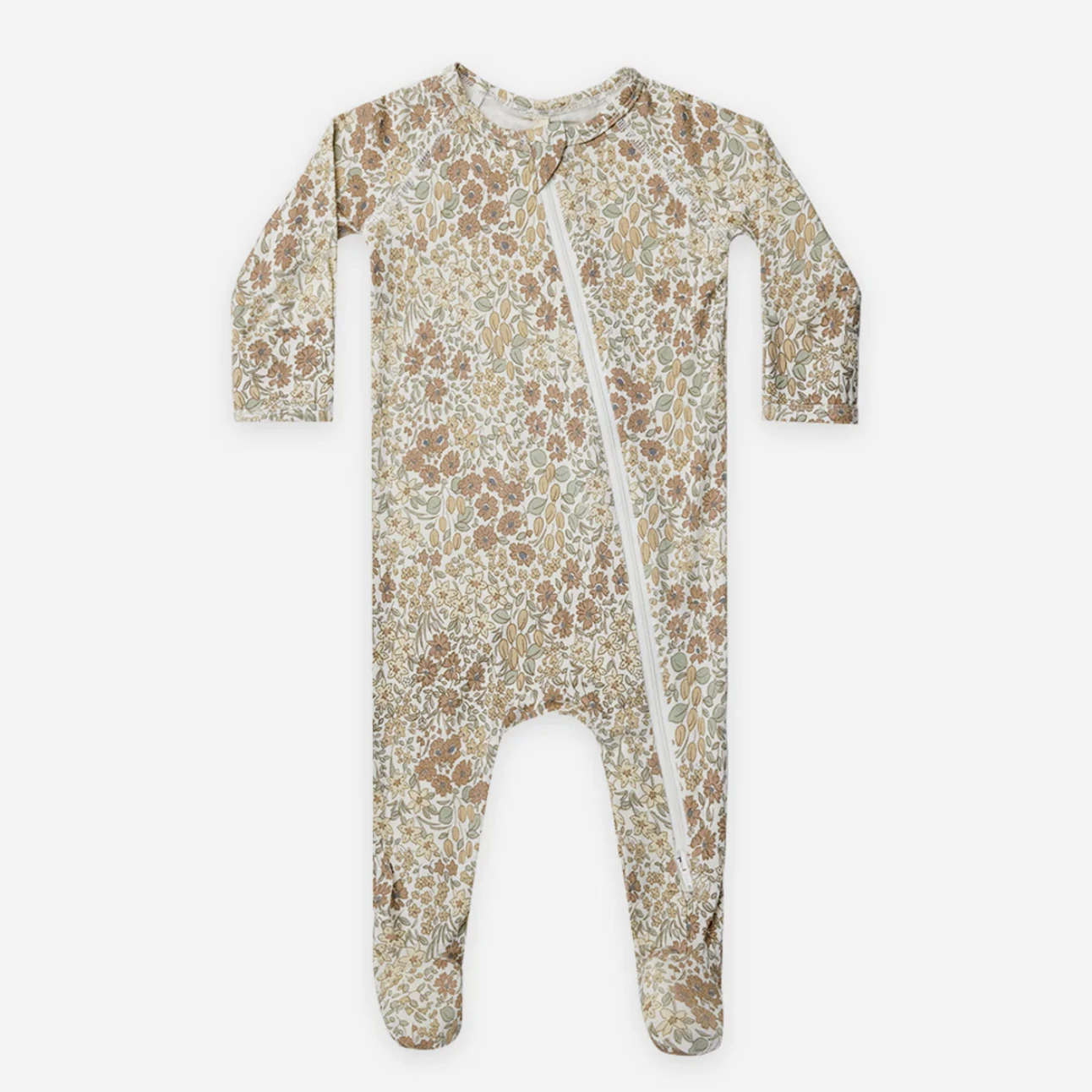 BAMBOO ZIP FOOTIE IN WILD FLOWERS BAMBOO ZIP FOOTIE IN WILD FLOWERS -Deals Baby Products Store quincy mae bamboo zip footie in wild flowers