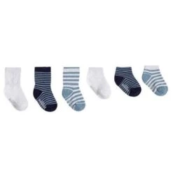 ROBEEZ BLUE ESSENTIALS SOCKS, 6-PACK