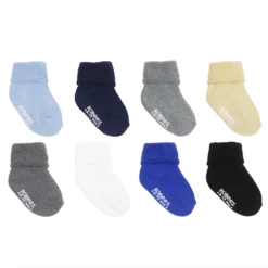 ROBEEZ SOLID TERRY INFANT CUFF SOCKS 8 PACK