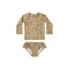 RASH GUARD GIRL SET || GOLDEN DITSY -Deals Baby Products Store rylee cru rash guard girl set golden ditsy