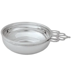 STERLING SILVER PORRINGER WITH BEAD