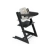 Stokke TRIPP TRAPP HIGH CHAIR COMPLETE BLACK WITH NORDIC GREY CUSHION AND TRAY 1 Stokke TRIPP TRAPP HIGH CHAIR COMPLETE BLACK WITH NORDIC GREY CUSHION AND TRAY -Deals Baby Products Store stokke tripp trapp high chair complete black with