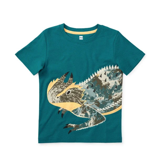 HORNED LIZARD GRAPHIC TEE HORNED LIZARD GRAPHIC TEE -Deals Baby Products Store tea horned lizard graphic tee