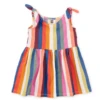 LISBON STRIPE TIE SHOULDER BABY DRESS -Deals Baby Products Store tea lisbon stripe tie shoulder baby dress