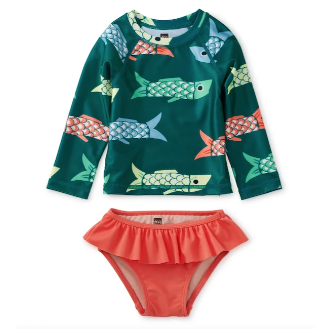 RASH GUARD BABY SWIM SET IN KOINOBORI RASH GUARD BABY SWIM SET IN KOINOBORI -Deals Baby Products Store tea rash guard baby swim set in koinobori