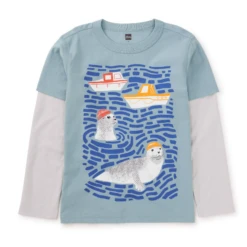 SEAL LAYER SLEEVE GRAPHIC TEE