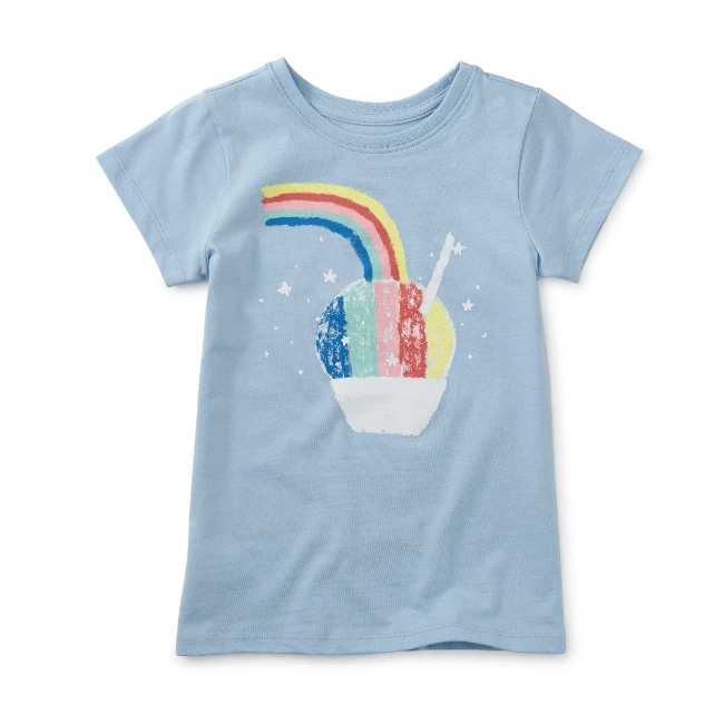 SHAVED ICE RAINBOW GRAPHIC TEE SHAVED ICE RAINBOW GRAPHIC TEE -Deals Baby Products Store tea shaved ice rainbow graphic tee