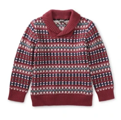 SHAWL COLLAR FAIRISLE SWEATER