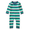 STRIPED BABY ROMPER IN GREEN POP -Deals Baby Products Store tea striped baby romper in green pop